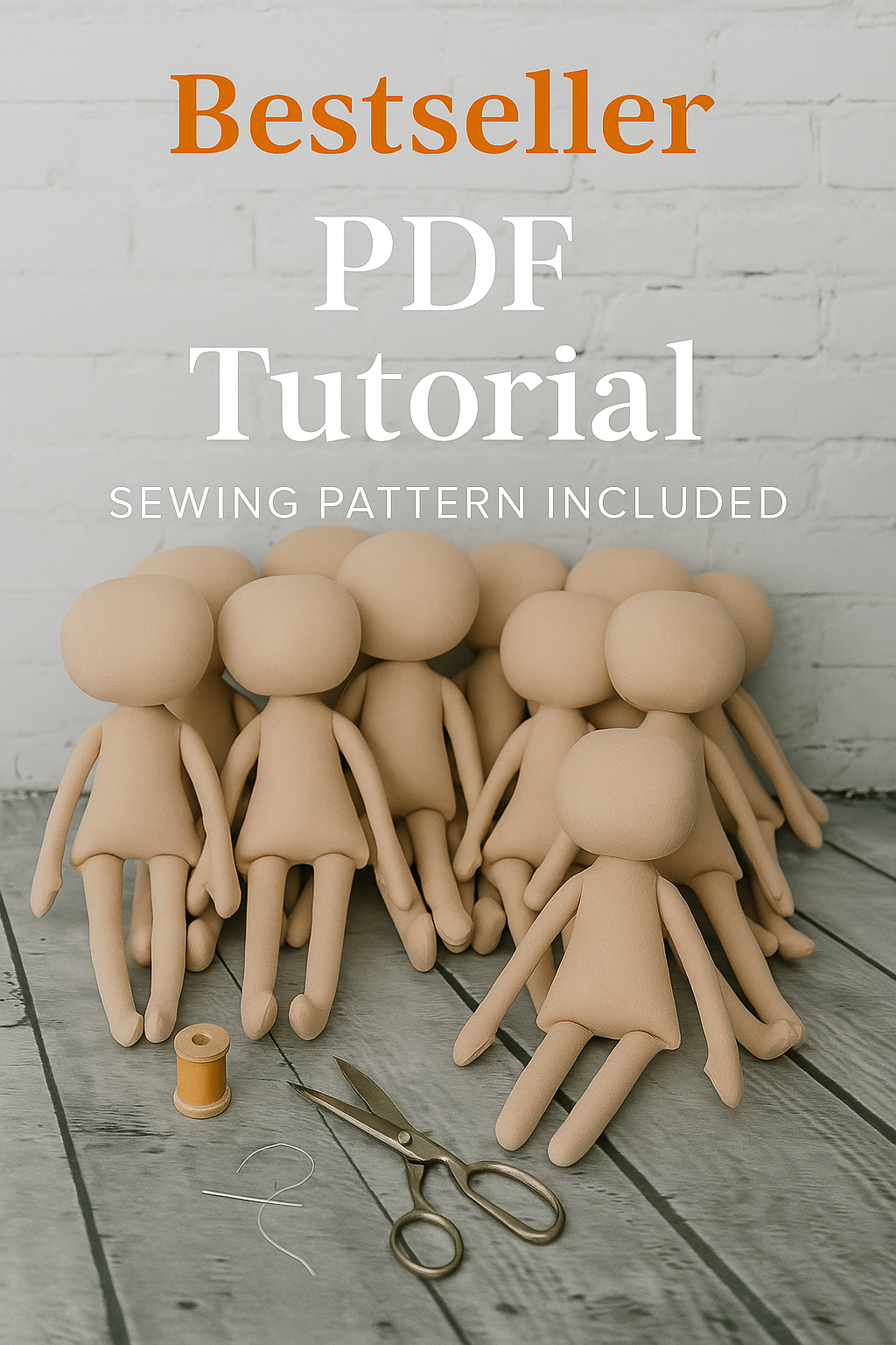 Doll Body PDF Pattern Step-by-Step Tutorial 13 Inch Pattern + Tutorial