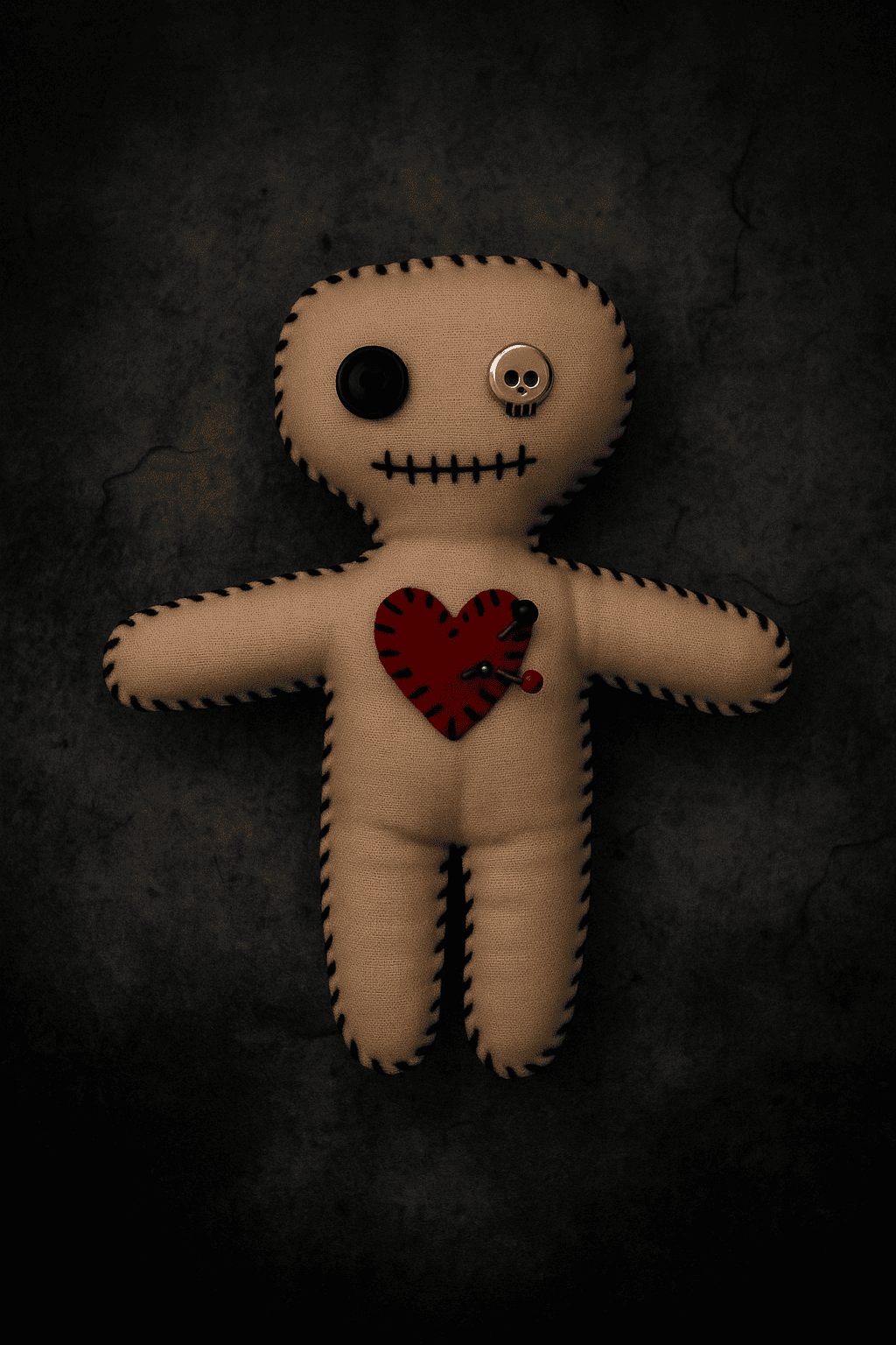 Voodoo Doll with Heart – Creepy Cute Voodoo Doll – Beginner PDF Sewing Tutorial – Instant Download
