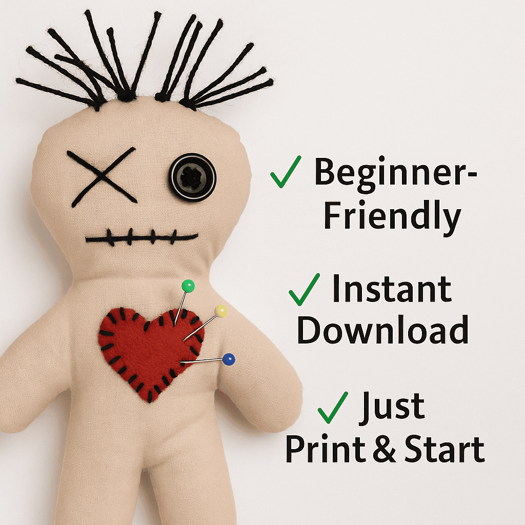 cute voodoo doll pattern and tutorial