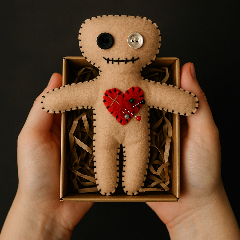 Voodoo Doll with Heart – Creepy Cute Voodoo Doll – Beginner PDF Sewing Tutorial – Instant Download